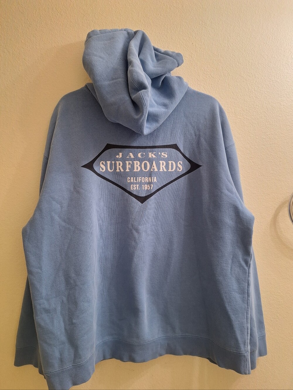 Jack's Surfboards Light Blue Surfer Hoodie, Large